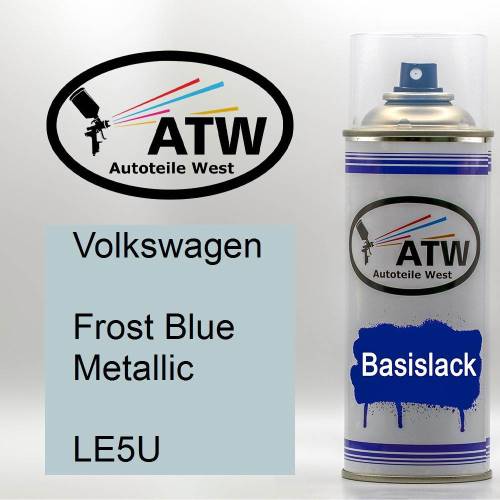 Volkswagen, Frost Blue Metallic, LE5U: 400ml Sprühdose, von ATW Autoteile West.